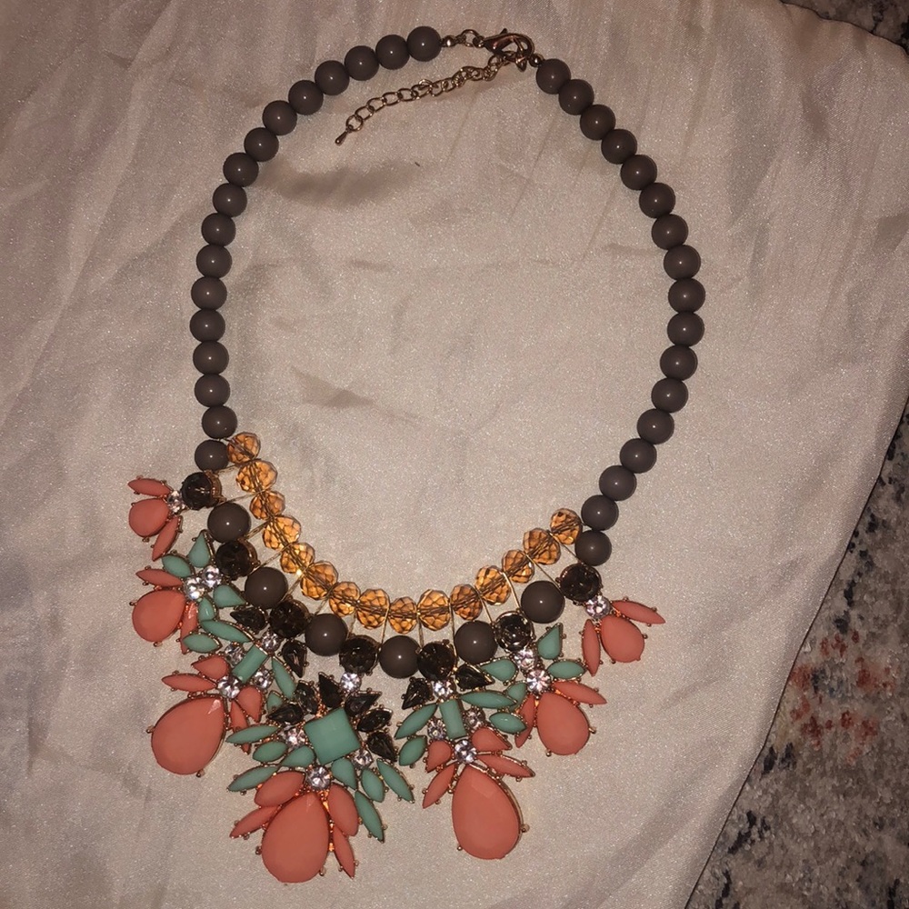 Aldo purple and coral beaded necklace!